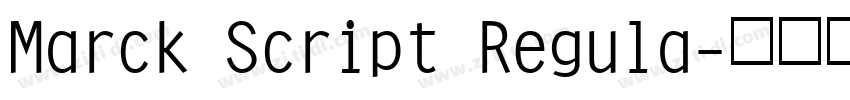 Marck Script Regula字体转换